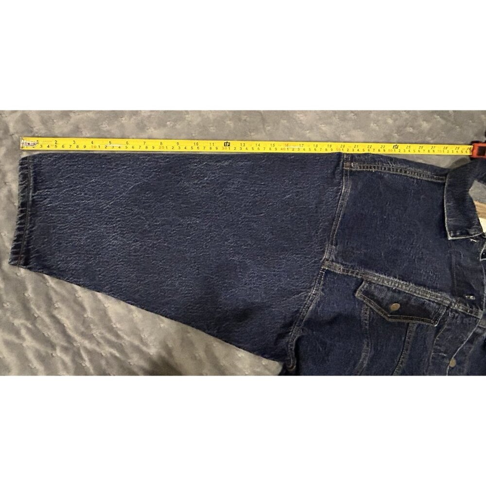 Levi’s Trucker Jacket Sz LARGE  Denim Blue Jean Button Up Vintage  77934-8206 - Picture 8 of 16